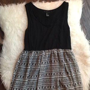Black and Cream Maxi Dress